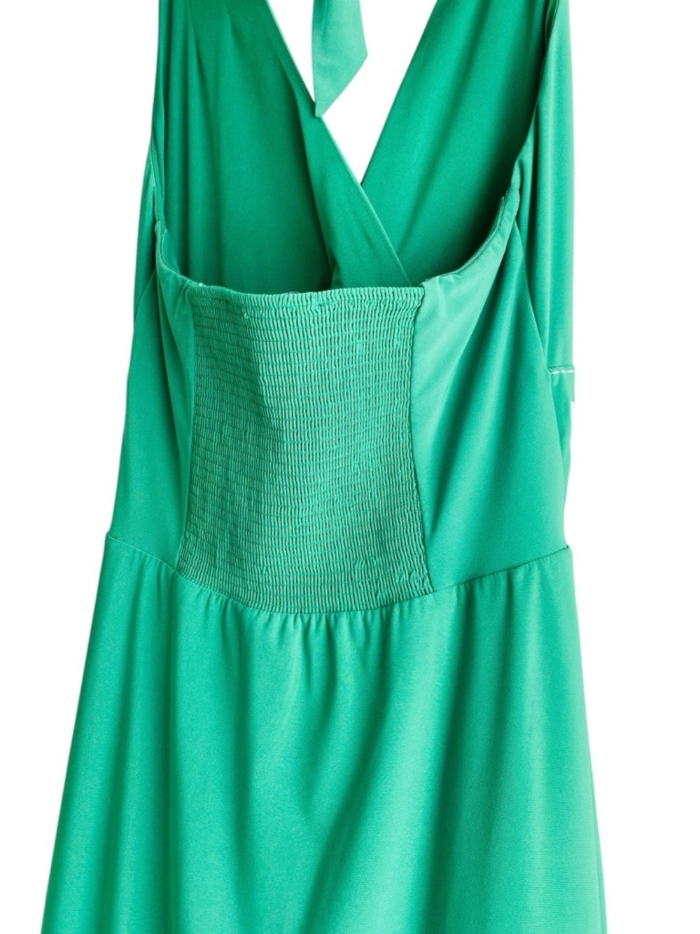 WHBM Green Embroidered Halter Midi Dress Size 8 - Picture 4 of 8
